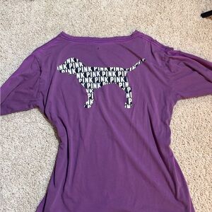 Victoria's Secret Pink Dog Tee in Purple